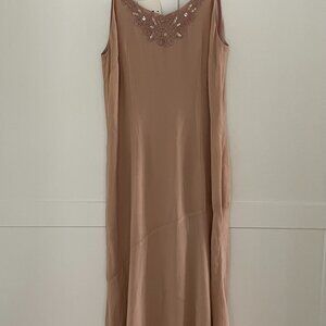 Sleeveless Spaghetti Strap Flowing Maxi Dress